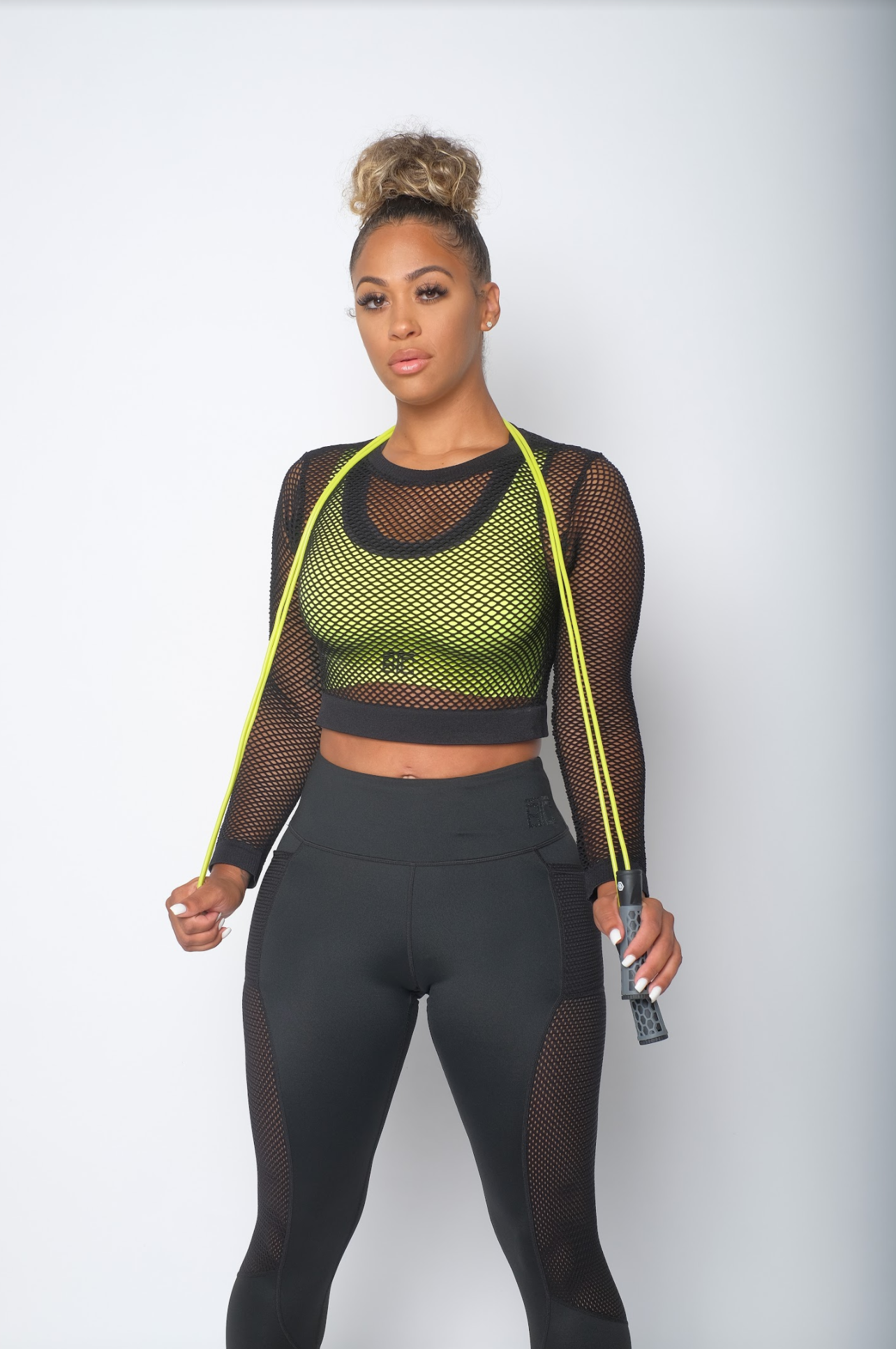 Black Mesh with me Top