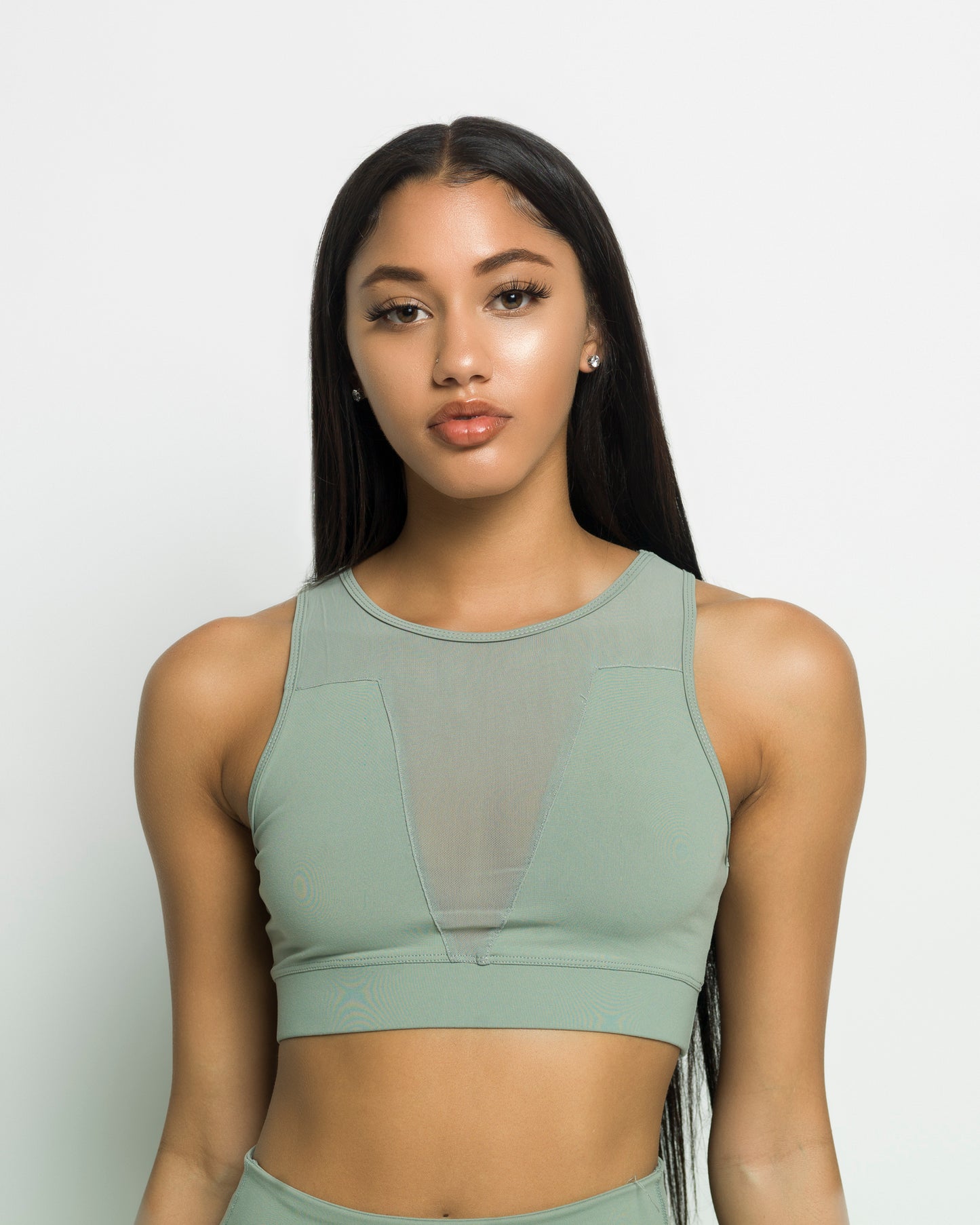 V Sheer Sage Set