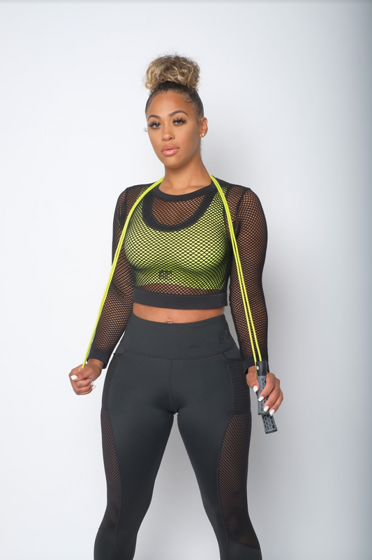 Black Mesh with me Top